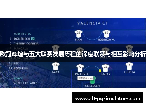 欧冠辉煌与五大联赛发展历程的深度联系与相互影响分析 欧冠辉煌与五大联赛发展历程的深度联系与相互影响分析