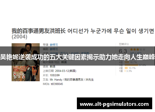 吴艳妮逆袭成功的五大关键因素揭示助力她走向人生巅峰